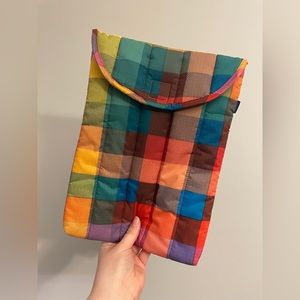 Baggu 13” Puffy Laptop Case in Original Madras